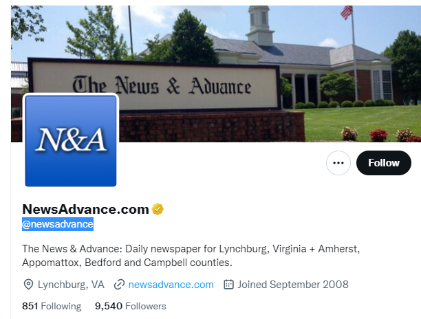 news advance twitter profile screenshot
