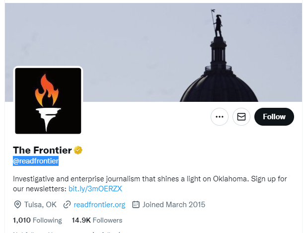 the frontier twitter profile screenshot
