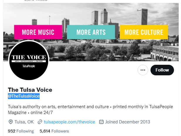 the tulsa voice twitter profile screenshot