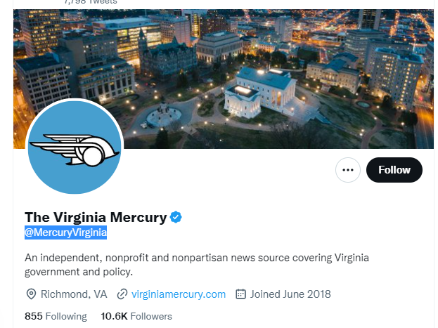 virginia mercury twitter profile screenshot