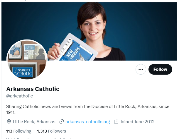 Arkansas-Catholic-twitter-profile-screenshot