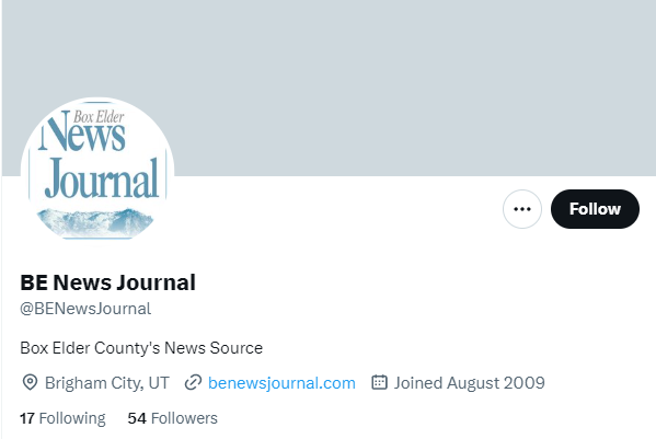 BE News Journal twitter profile screenshot