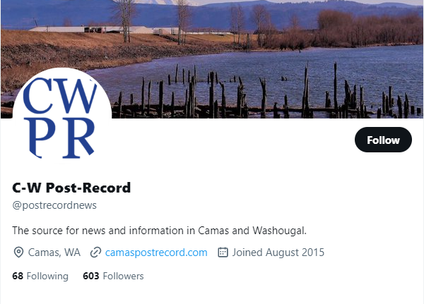 C-W Post-Record twitter profile screenshot