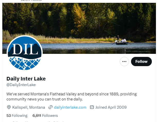 Daily Inter Lake twitter profile screenshot