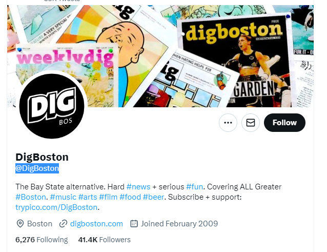 DigBoston twitter profile screenshot