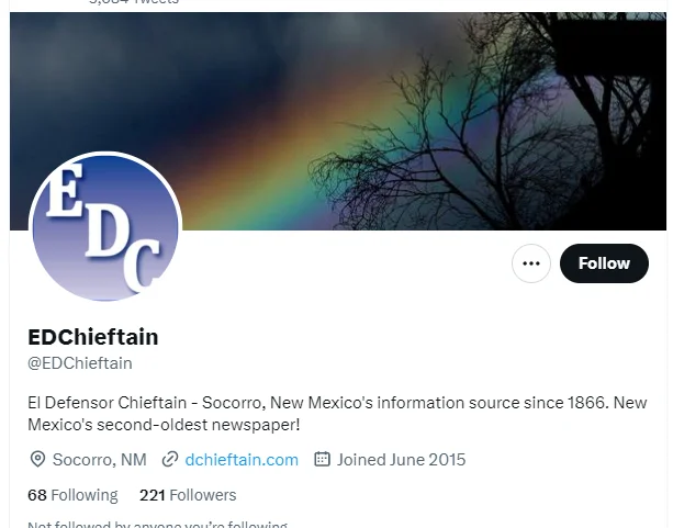 EDChieftain twitter profile screenshot