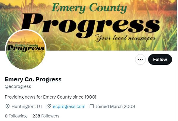 Emery Co. Progress Twitter profile screenshot