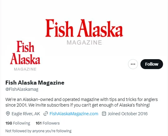 Fish Alaska Magazine twitter profile screenshot