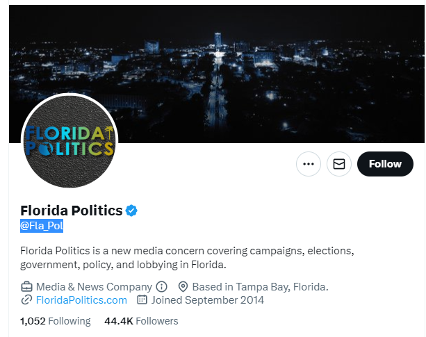 Florida Politics twitter profile screenshot