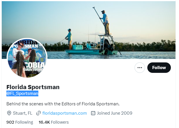 Florida Sportsman twitter profile screenshot