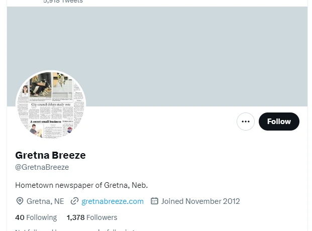 Gretna Breeze twitter profile screenshot
