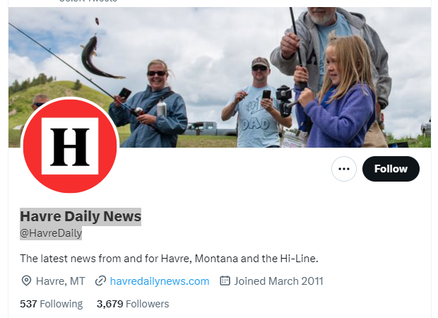 Havre Daily News twitter profile screenshot