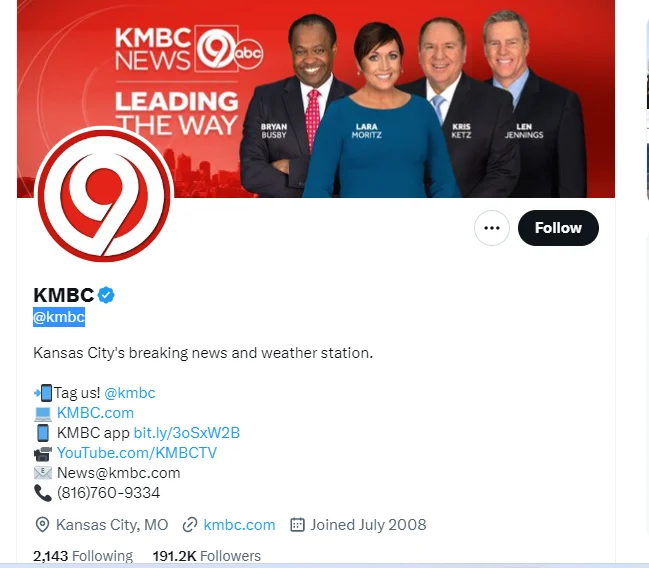 KMBC twitter profile screenshot