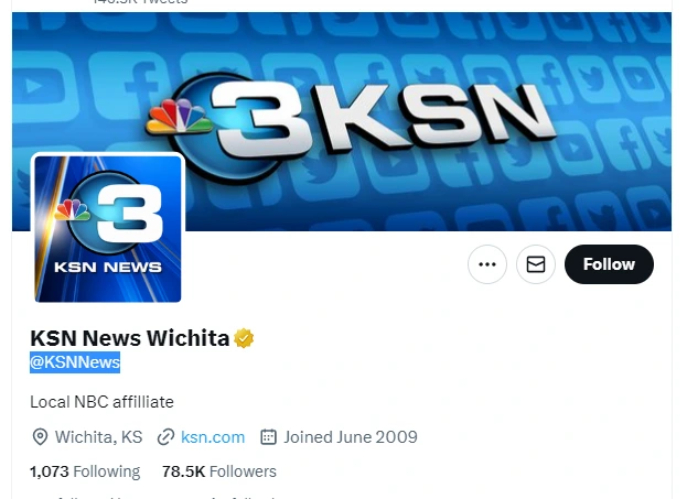 KSN News Wichita twitter profile screenshot