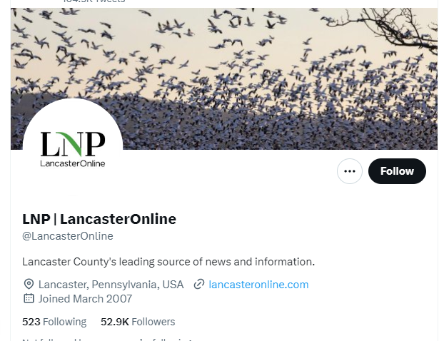 LancasterOnline  twitter profile screenshot