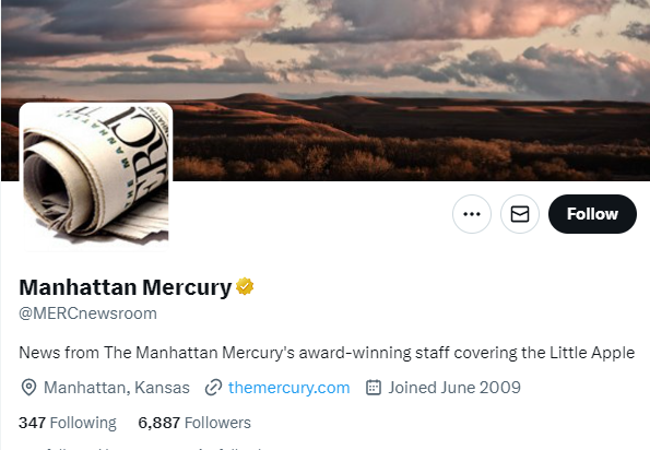Manhattan Mercury twitter profile screenshot