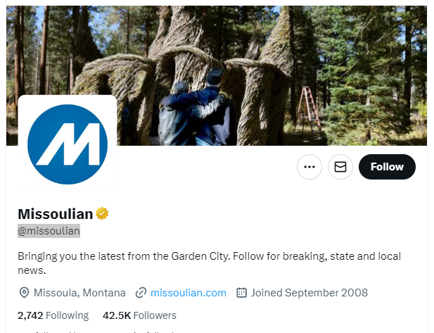 Missoulian twitter profile screenshot