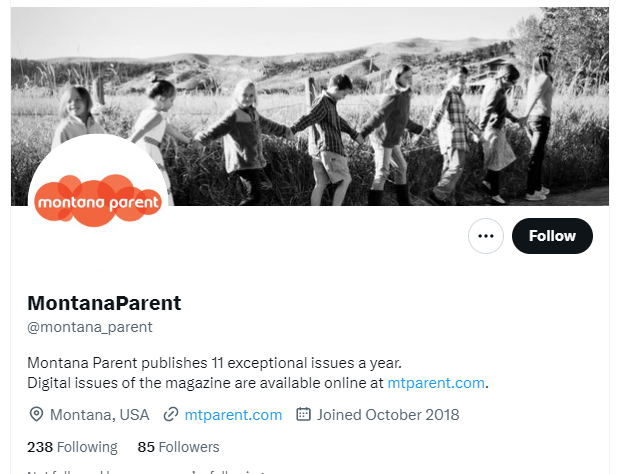 Montana Parent twitter profile screenshot