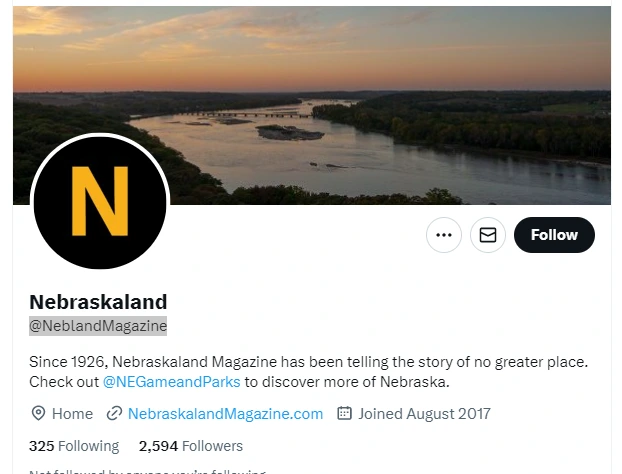 Nebraskaland twitter profile screenshot