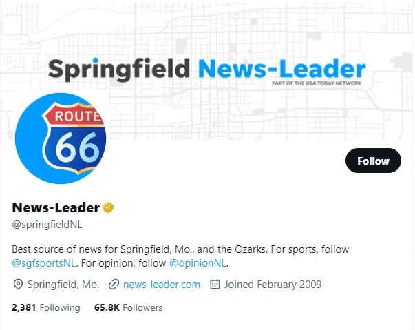 News-Leader twitter profile screenshot
