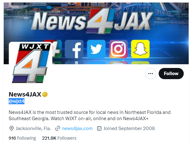 News4JAX twitter profile screenshot