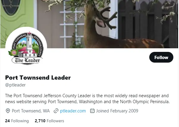 Port Townsend Leader twitter profile screenshot