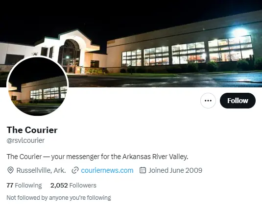 The Courier  twitter profile screenshot