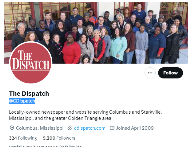 The Dispatch twitter profile screenshot