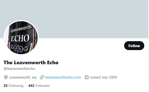 The Leavenworth Echo twitter profile screenshot