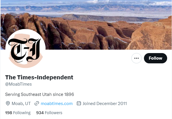 The Times-Independent twitter profile screenshot