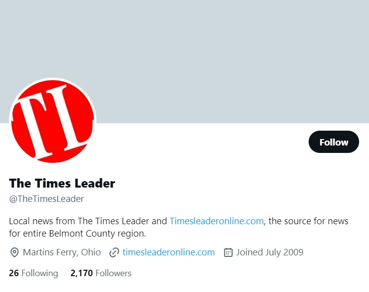 The Times Leader twitter profile screenshot