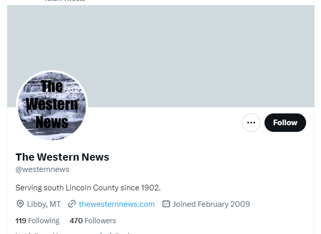 The Western News twitter profile screenshot