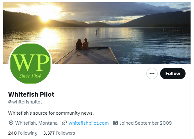 Whitefish Pilot twitter profile screenshot