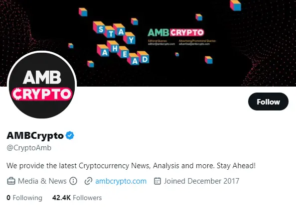 AMBCrypto twitter profile screenshot