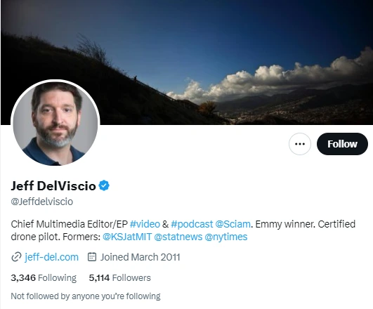 Jeff DelViscio twitter profile screenshot