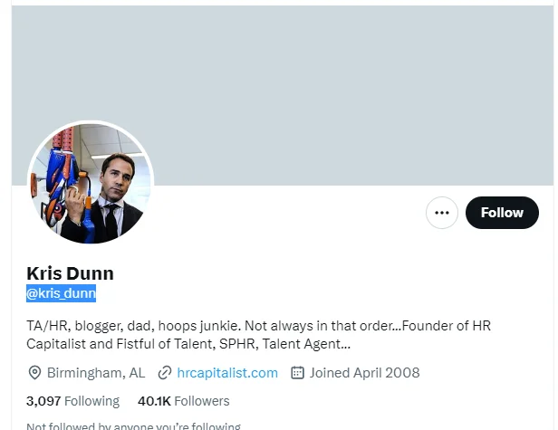 Kris Dunn twitter profile screenshot