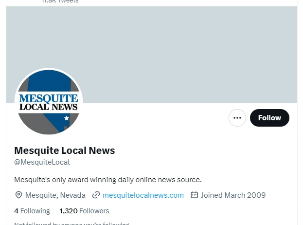Mesquite Local News twitter profile screenshots