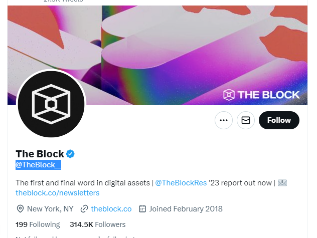 The Block twitter profile screenshot