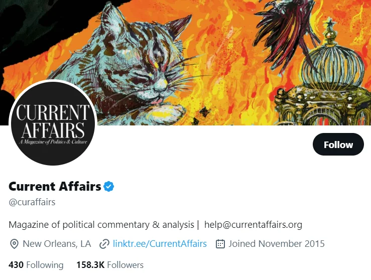 Current Affairs twitter profile screenshot