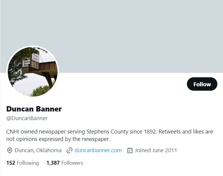 Duncan Banner twitter profile screenshot
