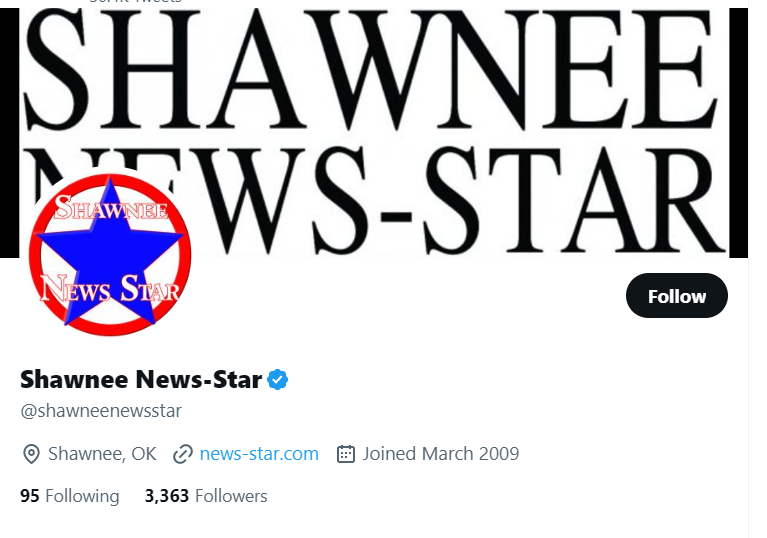 Shawnee News-Star twitter profile screenshot