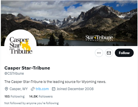 Casper Star-Tribune twitter profile screenshot
