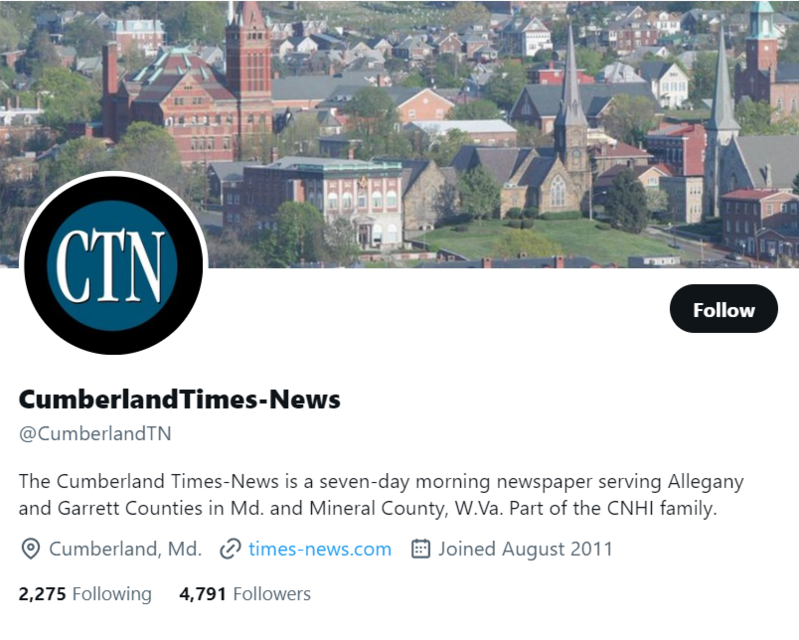 CumberlandTimes-News twitter profile screenshot