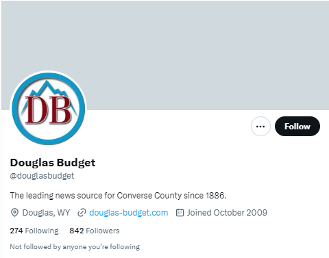Douglas Budget twitter profile screenshot