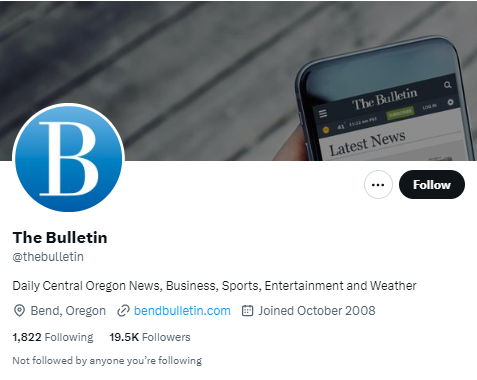 The Bulletin twitter profile screenshot