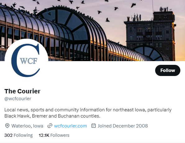 The Courier twitter profile screenshot