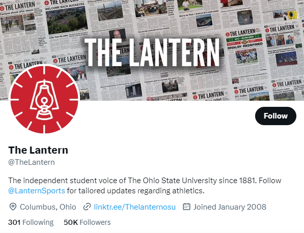 The Lantern twitter profile screenshot