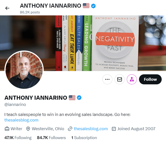 sales thought leadership anthony iannarino